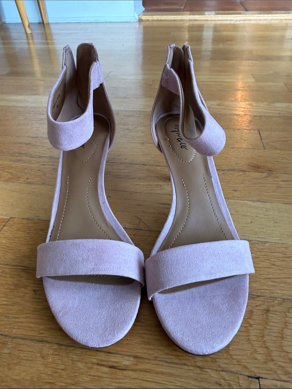 Pink low heel